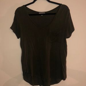 Charlotte Russe army green top with pocket